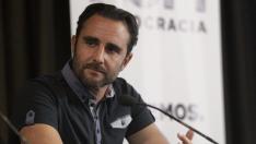El informático Hervé Falciani, durante unas jornadas celebradas por Podemos.