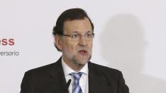 Mariano Rajoy durante un desayuno informativo este lunes.