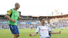 Pedro celebra su gol contra la UD Las Palmas