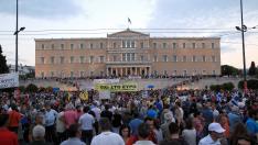 Protesta en Grecia contra las políticas de austeridad impuestas por la 'troika' comunitaria.