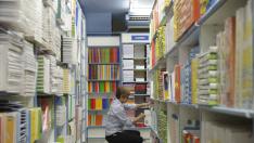 Imagen de archivo de una librería zaragozana.