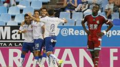 Los jugadores celebrando uno de los goles
