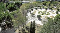 Los jardines de Al Andalus, en La Romareda, son algunos de los que se han inspeccionado.