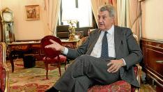 El presidente del Congreso de los Diputados, Jesús Posada, durante la entrevista.