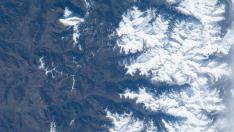 Los Pirineos captados a 400 kilómetros por la ISS