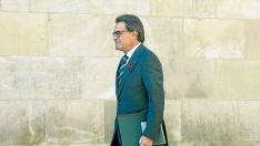 El presidente de la Generalitat en funciones, Artur Mas, al llegar a la reunión de su Gobierno el pasado martes.