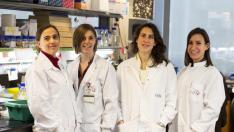 De izquierda a derecha la Dra. Guadalupe Sabio, Bárbara González-Terán, la Dra. Nuria Matesanz y la Dra. Ivana Nikolic.