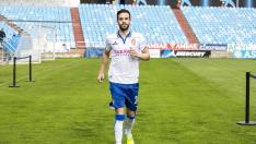 Guitián, en su presentación en La Romareda.