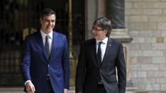 Pedro Sánchez y Carles Puigdemont