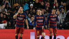 Messi, Neymar y Suarez cerraron la eliminatoria y lograron clasificar al barça para cuartos.
