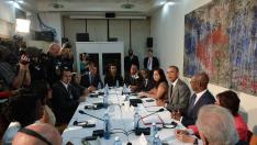 Obama, reunido en La Habana con disidentes cubanos.