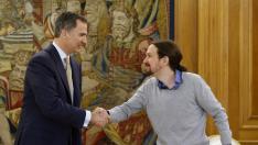 Pablo Iglesias se reúne con el rey Felipe VI
