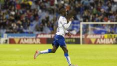 Diamanka celebra su gol contra el Bilbao Athletic