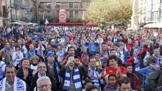 La afición del Real Zaragoza en Soria, durante la pasada temporada