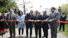 El director general de Producción Agropecuaria e Infraestructuras Agrarias de la Junta, Jorge Llorente, inaugurando la LVI Feria de Almazán.