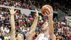 Pau Gasol, en el partido que España jugó el pasado 30 de agosto en Zaragoza.