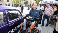 El secretario de Organización de Podemos, Pablo Echenique, ha participado este miércoles en un encuentro con militantes de su formación en Soria, bajo el título "Camino del desempate"