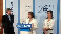 Angulo ha participado en la sede del PP de Burgos en un acto de campaña.