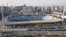 Panorámica del estadio de La Romareda, que requiere de reparaciones urgentes.