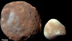 Fobos y Deimos, las lunas de Marte.