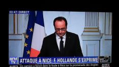 Mensaje televisado de Hollande a la nación.