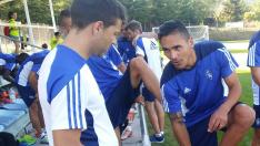 Marcelo Silva, en un entrenamiento durante la concentración en Boltaña
