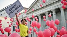 Protesta de Save the Children ante el Congreso
