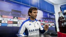 Luis Milla, en la tarde de este lunes, en la sala de prensa de la Ciudad Deportiva.