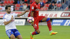 Juan Muñoz, en su estreno como titular en el Real Zaragoza, hace dos semanas en Soria.