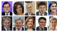 Los nuevos ministros del Gobierno de Rajoy.