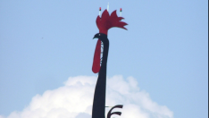 Monumento al gallo en Moyuela