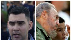 Izquierda, Elián González durante los actos en homenaje a Fidel Castro, y derecha, junto al líder cubano en 2005.