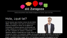 El portal informativo creado por Zaragoza en Común, 'Aló Zaragoza'.