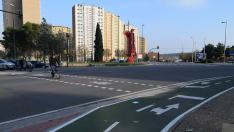 Rotonda de Toulouse-Vía Hispanidad, uno de los carriles bici que los usuarios pueden valorar