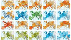 Mapas facilitados por Eurostat, la oficina estadística de la Unión Europea