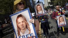 Una concentración de apoyo a Chelsea Manning.