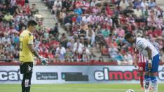 William José se dispone a lanzar un penalti en el Girona 1-4 Zaragoza de junio del 2015.