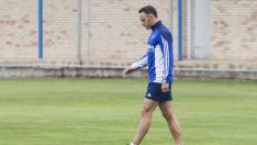 Xumetra, en un entrenamiento del Real Zaragoza.