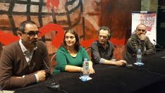 Víctor López, Vicky Tafalla, Santiago Meléndez y Miguel Ángel Mañas, este miércoles, en la presentación de la obra 'Tu palabra hágase en mí'
