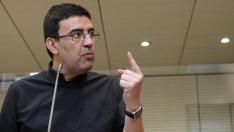 Mario Jiménez, en la rueda de prensa del Comité Federal del PSOE.