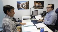 Antonio Pardo durante la presentación de sus avales para ser precandidato a la presidencia del Partido Popular en Soria