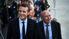 Macron junto a Collomb
