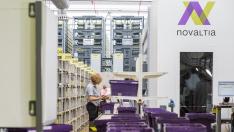 El almacén de Novaltia, empresa líder en Aragón en la distribución de medicamentos.