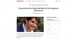 Recogen 1.922 firmas en Change.org para pedir al Gobierno que conceda la Orden del Mérito Civil a Ignacio Echeverría.