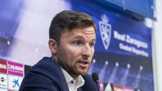 Lalo Arantegui, durante la rueda de prensa que ofreció la pasada semana.