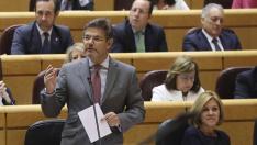 Rafael Catalá este martes en la sesión de control al Gobierno el Senado.