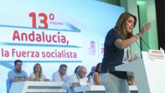 Susana Díaz este sábado durante su intervención ante el Plenario del 13 Congreso Regional del PSOE-Andalucía.