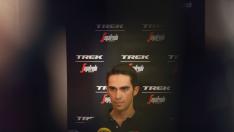Alberto Contador, este viernes en la localidad francesa de Nimes