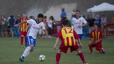 Empate entre el Real Zaragoza y el Morata en el partido de las peñas