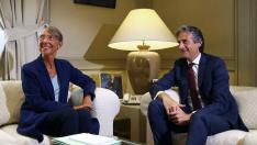 La ministra francesa Elisabeth Borne y el ministro español Íñigo de la Serna, ayer en Madrid.